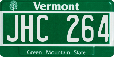 VT license plate JHC264