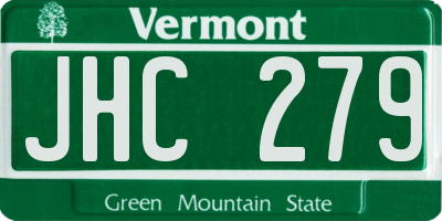 VT license plate JHC279