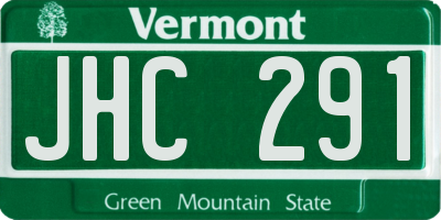 VT license plate JHC291
