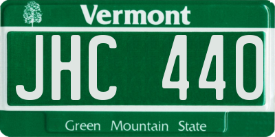 VT license plate JHC440