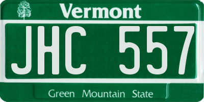 VT license plate JHC557