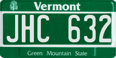 VT license plate JHC632