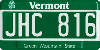 VT license plate JHC816