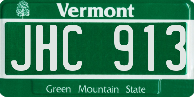 VT license plate JHC913