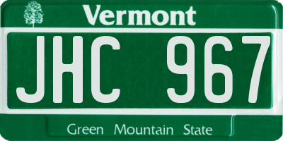 VT license plate JHC967
