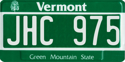 VT license plate JHC975