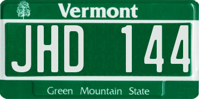 VT license plate JHD144