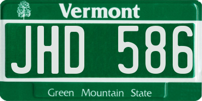 VT license plate JHD586