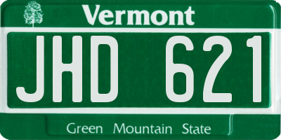 VT license plate JHD621