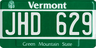 VT license plate JHD629