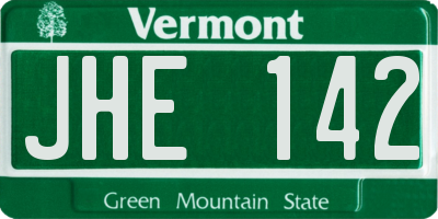VT license plate JHE142