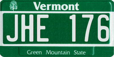 VT license plate JHE176