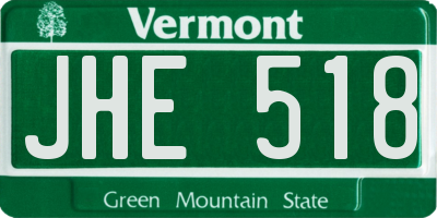 VT license plate JHE518