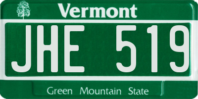 VT license plate JHE519