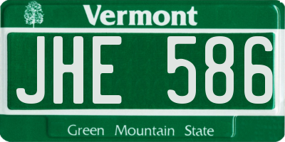 VT license plate JHE586