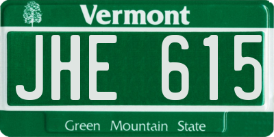 VT license plate JHE615