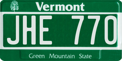 VT license plate JHE770