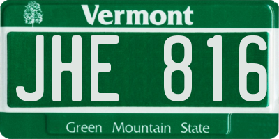 VT license plate JHE816