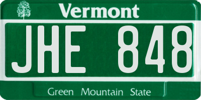 VT license plate JHE848