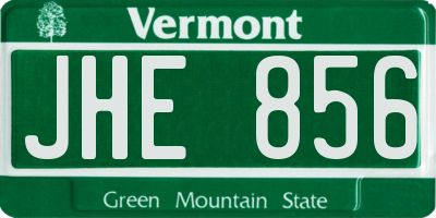 VT license plate JHE856