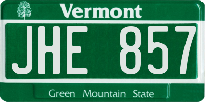 VT license plate JHE857