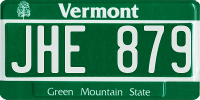 VT license plate JHE879