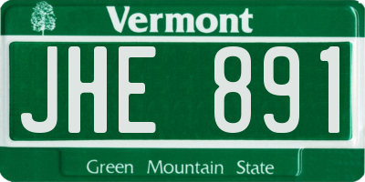 VT license plate JHE891
