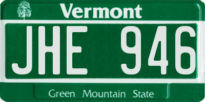 VT license plate JHE946