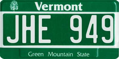 VT license plate JHE949