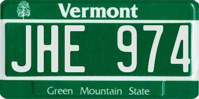 VT license plate JHE974