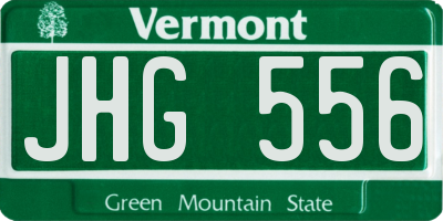 VT license plate JHG556