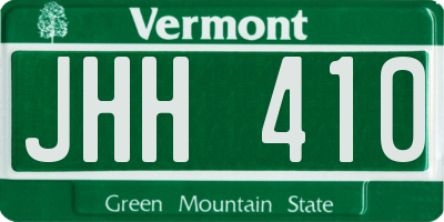 VT license plate JHH410