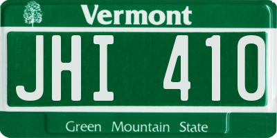 VT license plate JHI410