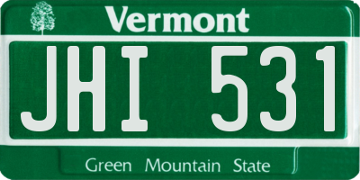 VT license plate JHI531