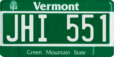 VT license plate JHI551