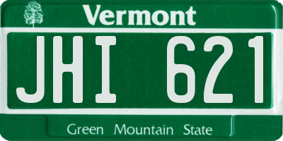 VT license plate JHI621