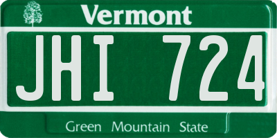VT license plate JHI724