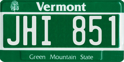 VT license plate JHI851
