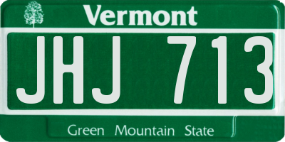 VT license plate JHJ713
