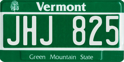 VT license plate JHJ825