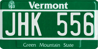 VT license plate JHK556