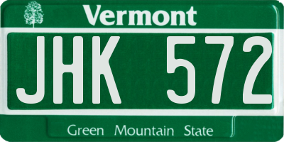 VT license plate JHK572