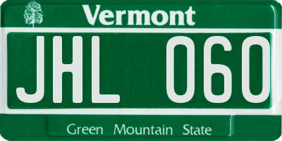 VT license plate JHL060