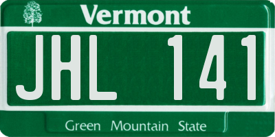 VT license plate JHL141