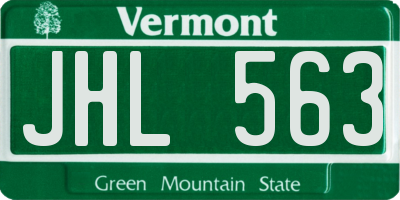 VT license plate JHL563