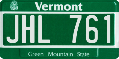 VT license plate JHL761