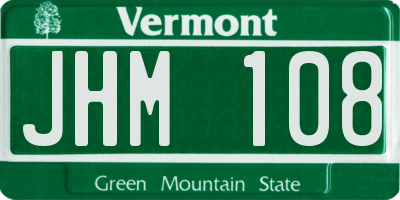 VT license plate JHM108
