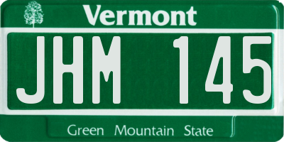 VT license plate JHM145