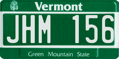 VT license plate JHM156