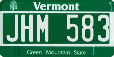 VT license plate JHM583